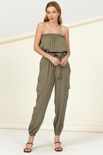 Load image into Gallery viewer, Flap Pocket Side Belted Tube Jumpsuit~ONLINE ONLY STYLE