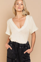 Load image into Gallery viewer, Half Sleeve V-neck Waffle Knit Top ~ONLINE ONLY STYLE