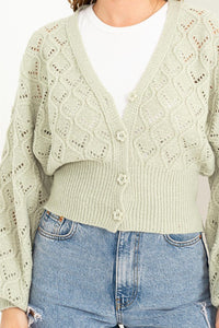 Days Together Pointelle Sweater Cardigan ~ Pre-Order- ONLINE ONLY STYLE