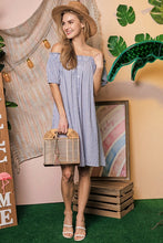 Load image into Gallery viewer, Off The Shoulder Dress with CF Button Detail ~ONLINE ONLY STYLE