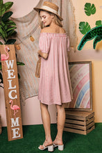 Load image into Gallery viewer, Off The Shoulder Dress with CF Button Detail ~ONLINE ONLY STYLE