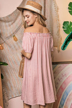 Load image into Gallery viewer, Off The Shoulder Dress with CF Button Detail ~ONLINE ONLY STYLE