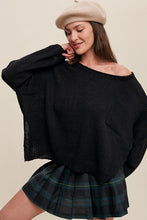 Load image into Gallery viewer, Light Weight Wide Neck Crop Pullover Knit Sweater ~ Pre-Order- ONLINE ONLY STYLE