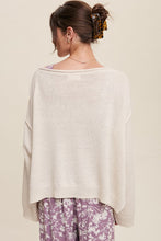 Load image into Gallery viewer, Light Weight Wide Neck Crop Pullover Knit Sweater ~ Pre-Order- ONLINE ONLY STYLE