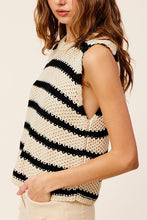 Load image into Gallery viewer, Chunky Stripe Sleeveless Sweater Top ~ONLINE ONLY STYLE