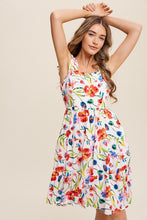 Load image into Gallery viewer, Flower Print Square Neck Dress ~ Pre-Order- ONLINE ONLY STYLE