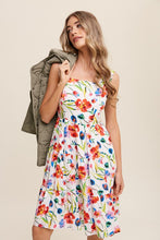 Load image into Gallery viewer, Flower Print Square Neck Dress ~ Pre-Order- ONLINE ONLY STYLE