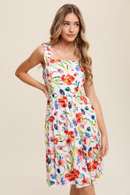 Load image into Gallery viewer, Flower Print Square Neck Dress ~ Pre-Order- ONLINE ONLY STYLE