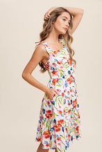 Load image into Gallery viewer, Flower Print Square Neck Dress ~ Pre-Order- ONLINE ONLY STYLE