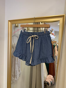 Denim Frill Shorts