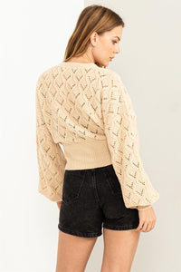 Days Together Pointelle Sweater Cardigan ~ Pre-Order- ONLINE ONLY STYLE