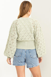 Days Together Pointelle Sweater Cardigan ~ Pre-Order- ONLINE ONLY STYLE