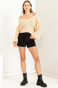 Days Together Pointelle Sweater Cardigan ~ Pre-Order- ONLINE ONLY STYLE