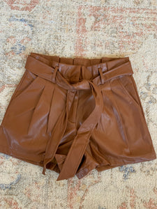 Good Time Faux Leather Shorts