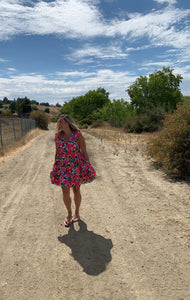 Sun Washed Citrus Mini Dress