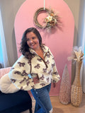 Topped With A Bow Sherpa Pullover