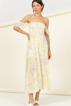 Load image into Gallery viewer, Pastel Florals Smocked Midi Dress ~ Pre-Order- ONLINE ONLY STYLE