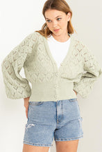 Load image into Gallery viewer, Days Together Pointelle Sweater Cardigan ~ Pre-Order- ONLINE ONLY STYLE