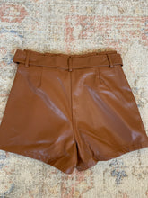 Load image into Gallery viewer, Good Time Faux Leather Shorts