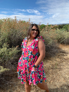 Sun Washed Citrus Mini Dress