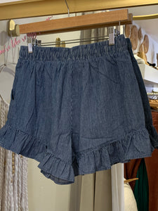 Denim Frill Shorts