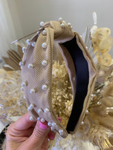 Load image into Gallery viewer, Taupe Texture Pearl Headband