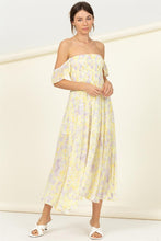 Load image into Gallery viewer, Pastel Florals Smocked Midi Dress ~ Pre-Order- ONLINE ONLY STYLE