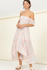 Pastel Florals Smocked Midi Dress ~ Pre-Order- ONLINE ONLY STYLE