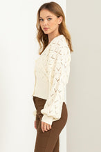 Load image into Gallery viewer, Days Together Pointelle Sweater Cardigan ~ Pre-Order- ONLINE ONLY STYLE