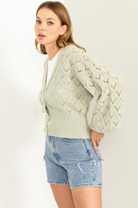 Days Together Pointelle Sweater Cardigan ~ Pre-Order- ONLINE ONLY STYLE