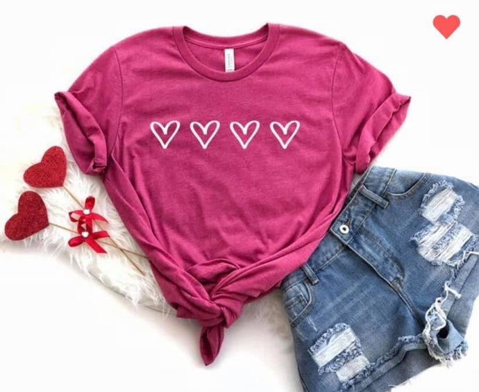 Quad Heart Tee