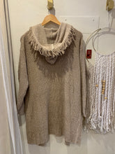 Load image into Gallery viewer, Fireside Fringe Hooded Cardi