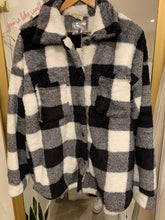 Load image into Gallery viewer, Cozy Up Plaid Fur Jacket