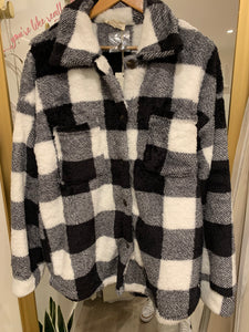 Cozy Up Plaid Fur Jacket