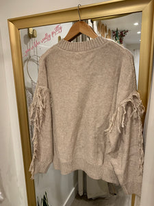 Gingerbread Spice Fringe Sweater