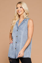 Load image into Gallery viewer, Sophisticated chambray tank