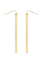 Load image into Gallery viewer, Brushed metal bar drop earrings