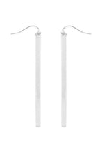 Load image into Gallery viewer, Brushed metal bar drop earrings